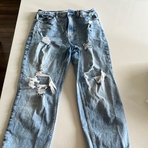 Abercrombie ultra high rise ankle straight jeans